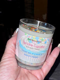 Sprinkle cupcake candle