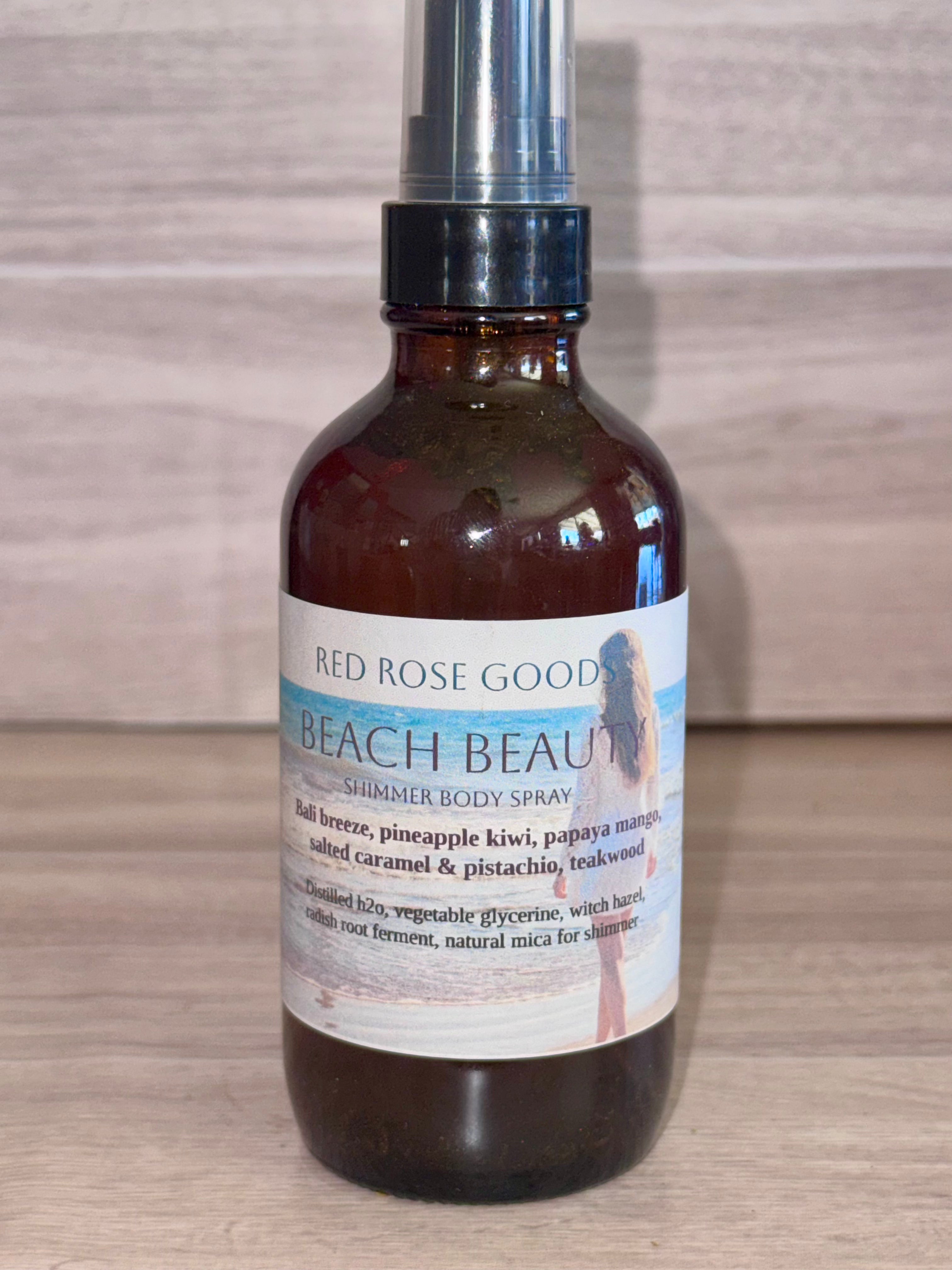 Beach beauty shimmer body spray