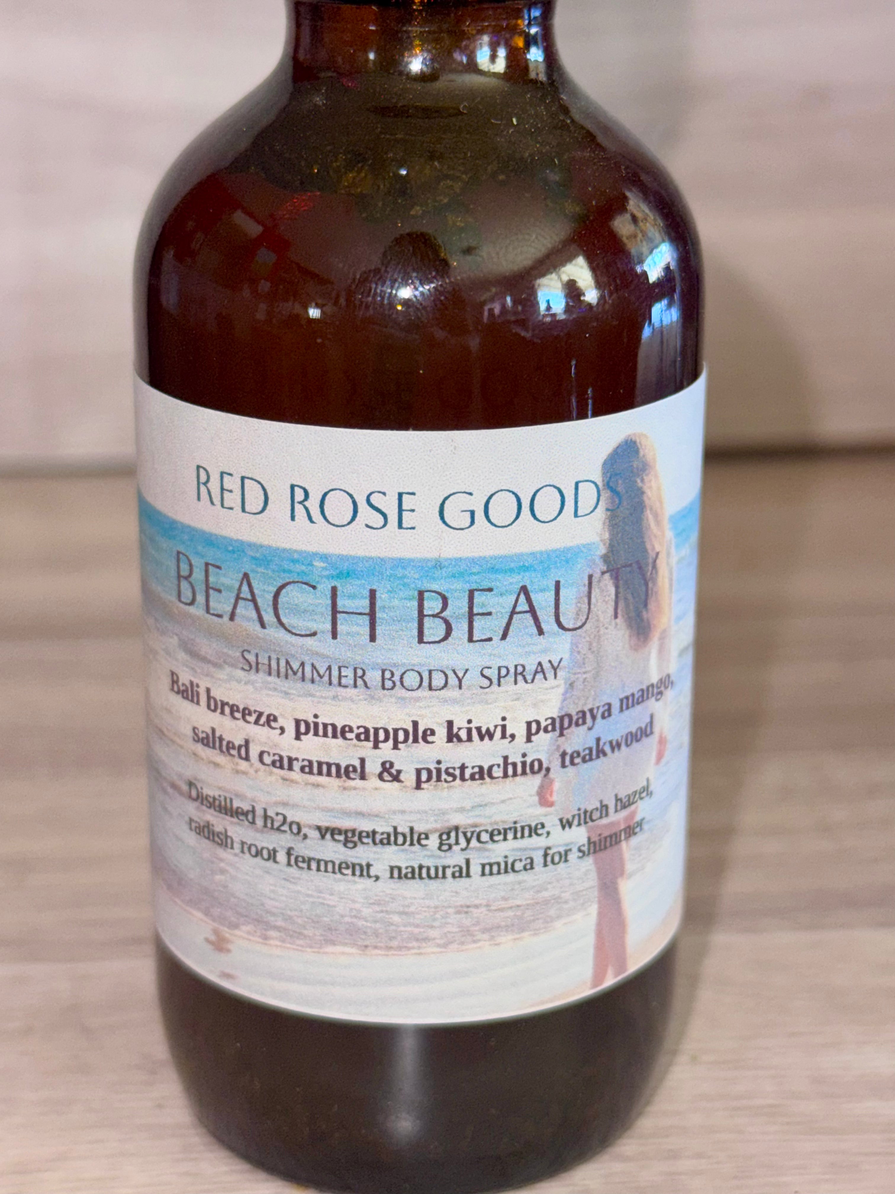 Beach beauty shimmer body spray