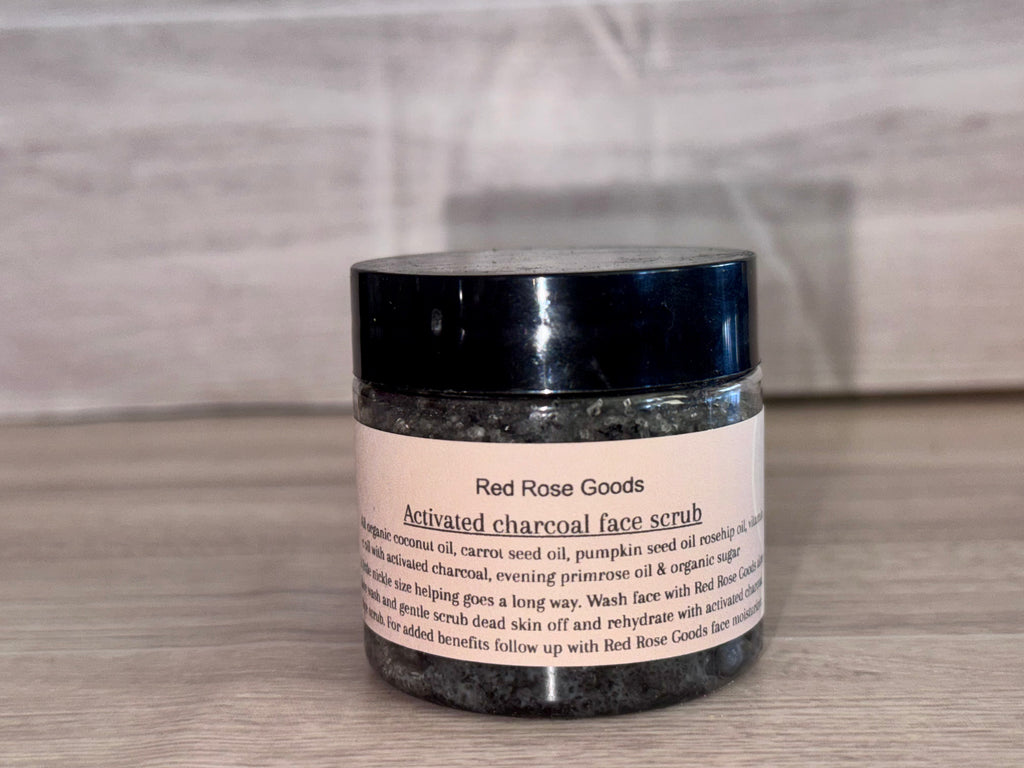 Activated charcoal face scrub