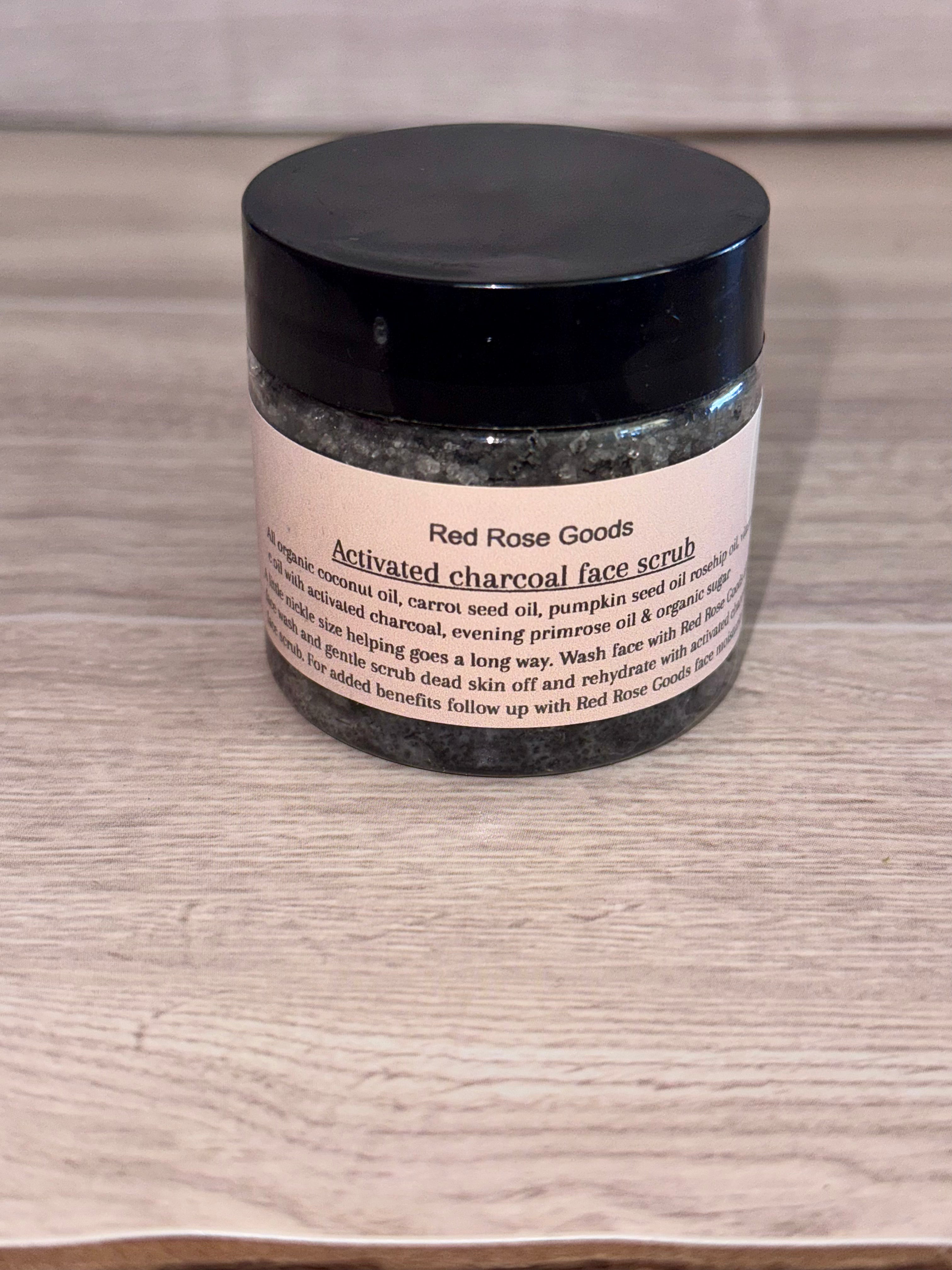 Activated charcoal face scrub