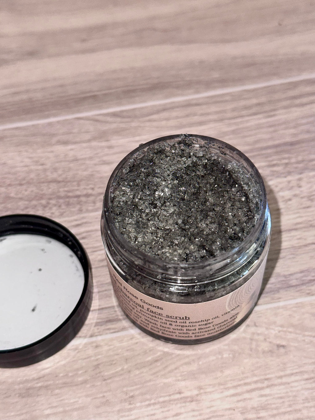 Activated charcoal face scrub
