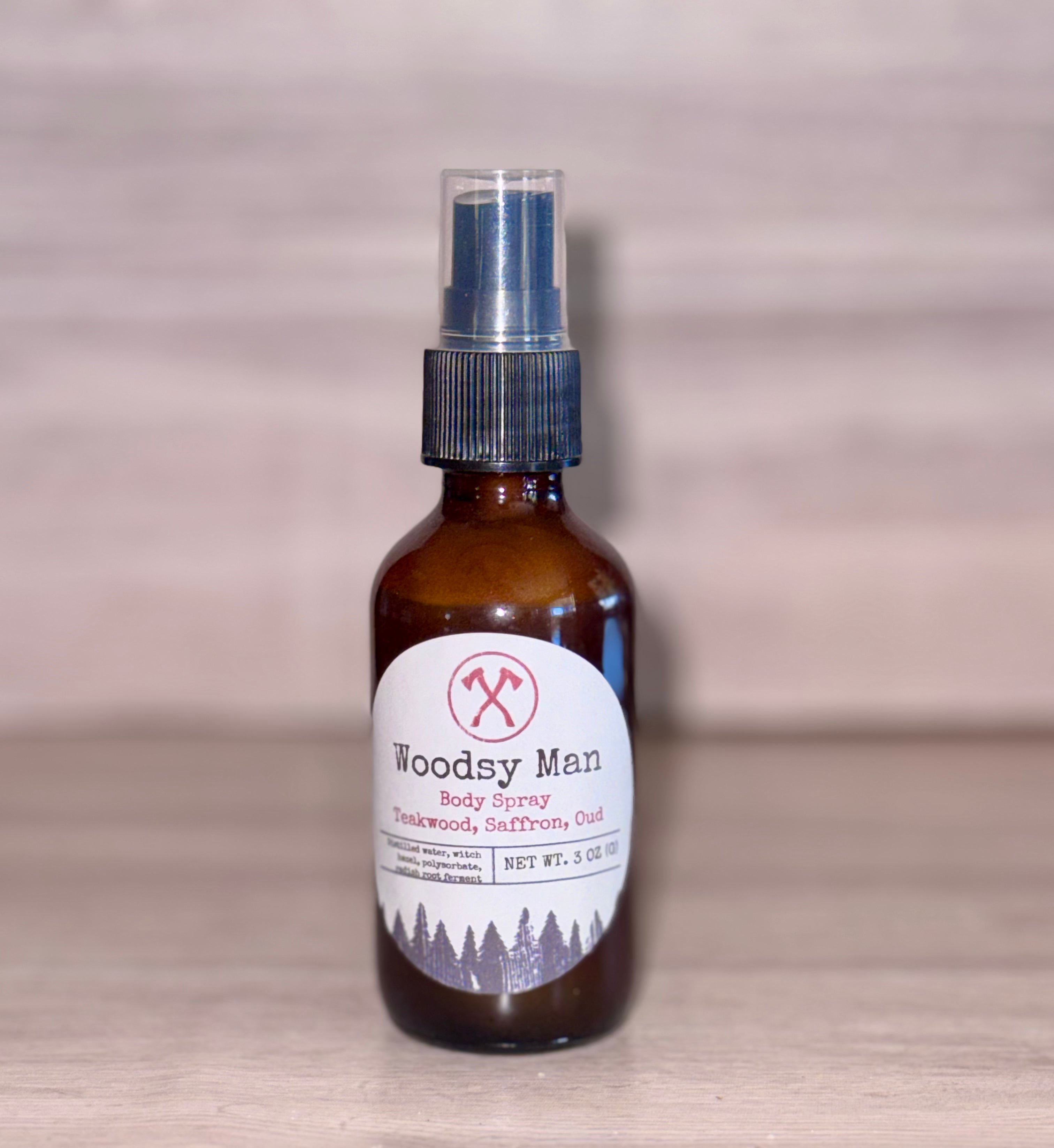 Woodsy man body spray