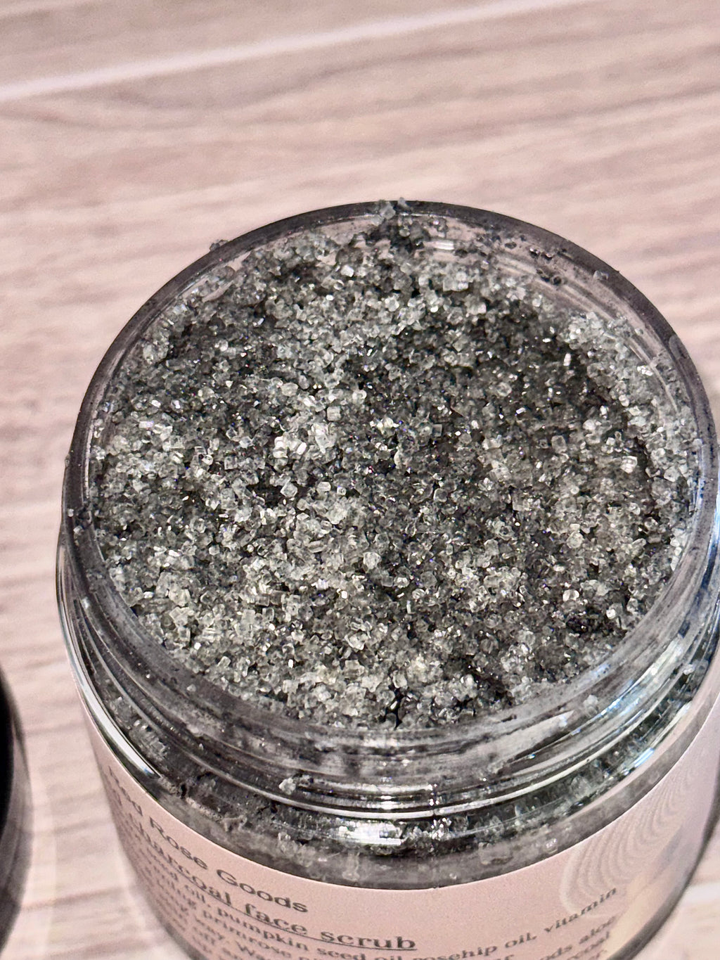 Activated charcoal face scrub