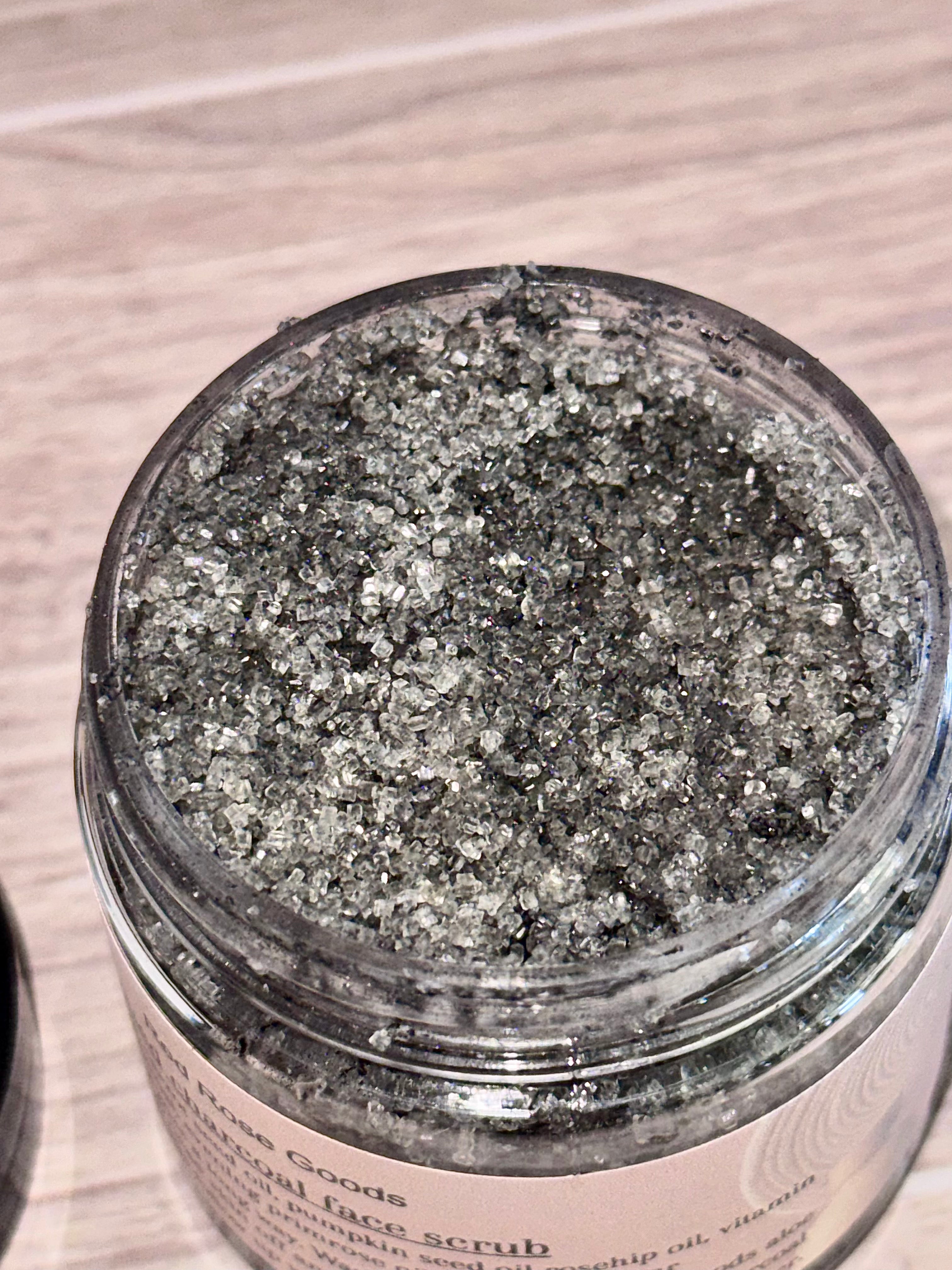 Activated charcoal face scrub